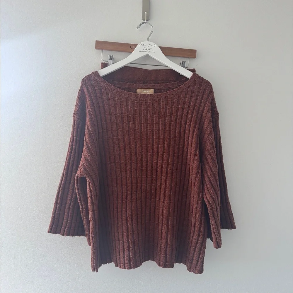 FREE PEOPLE Kenzie Brown Sweater Set S